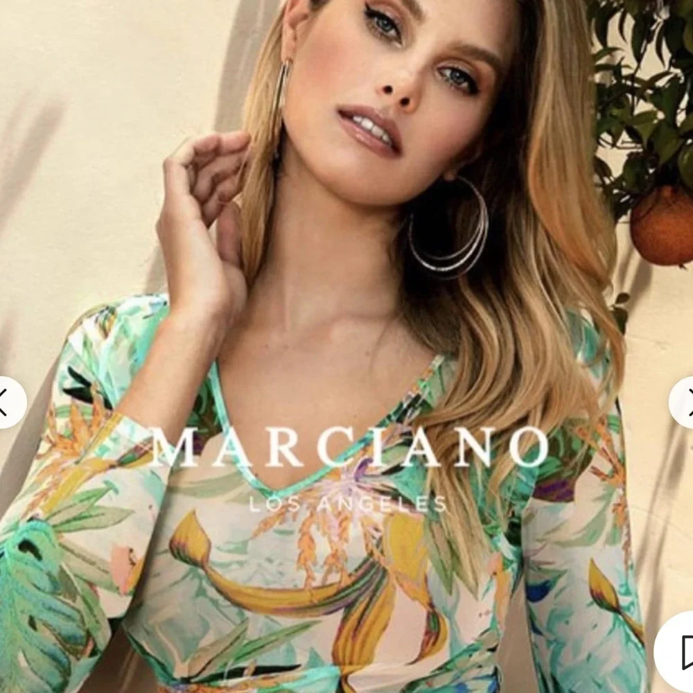 MARCIANO by GUESS Sheer Floral Mesh Top - Picture 3 of 8